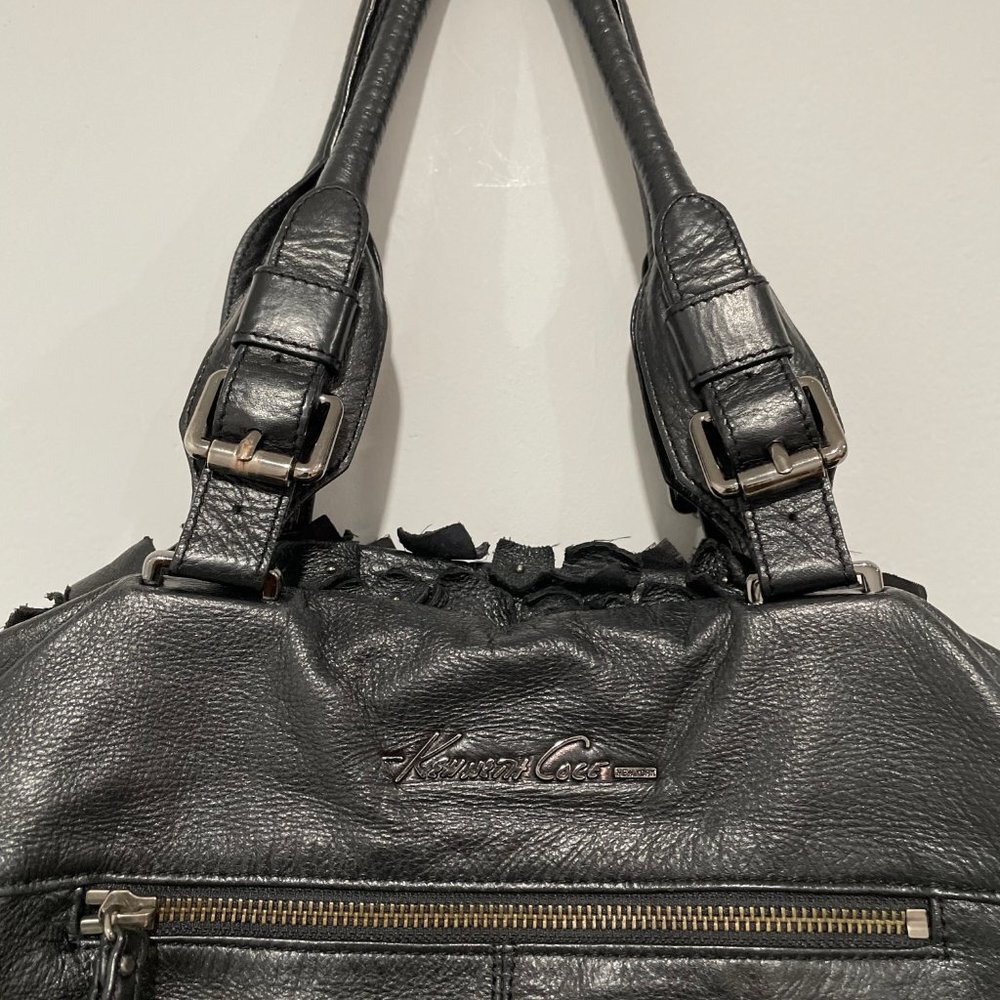 Kenneth Cole Black Bag with Floral Patterns - Picture 11 of 16